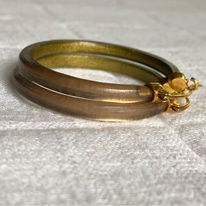 Alexis Bittar Skinny Lucite Hoop - bronze